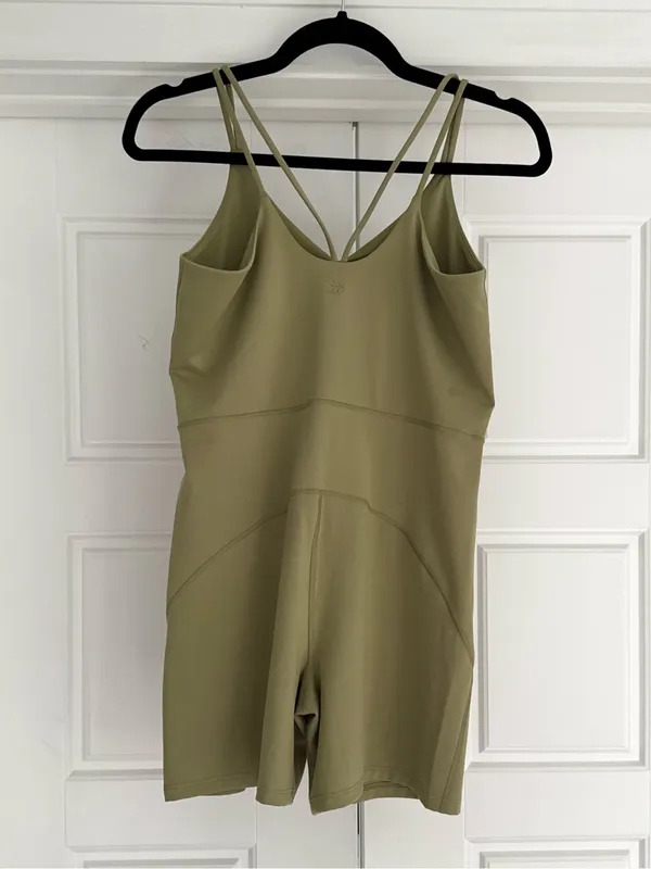 All in Motion Short Sculpt Bodysuit, Sage Green - Large - Image 2