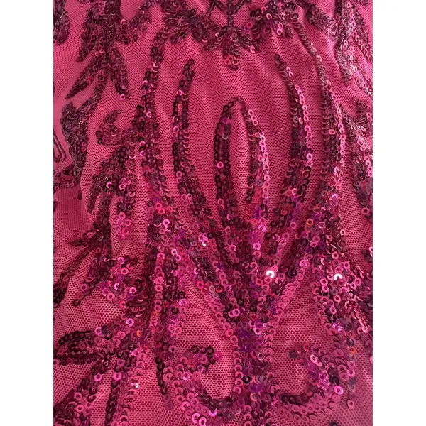 Crystal Sky Pink Sequin Mini Dress Women's L Sparkly Swiftie Spaghetti Strap NWT - Image 12