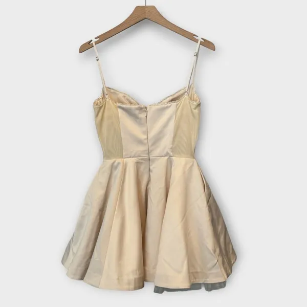 NEW HOUSE OF CB Minimoiselle Bustier Stretch Satin Minidress Size Medium - Image 9