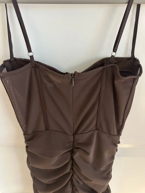 Brown Bodycon Dress Size XS - Image 8