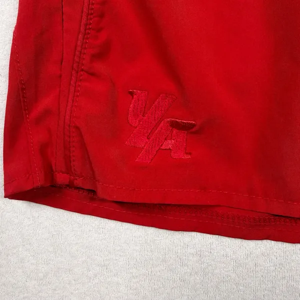 YoungLA Women’s Red Stay Focused Stay Motivated Gym Workout Shorts Medium - Image 2