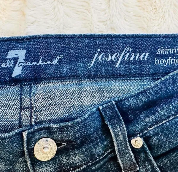 7 for All Mankind Josefina Skinny Boyfriend Jeans, Size 24, MSRP $208 - Image 4