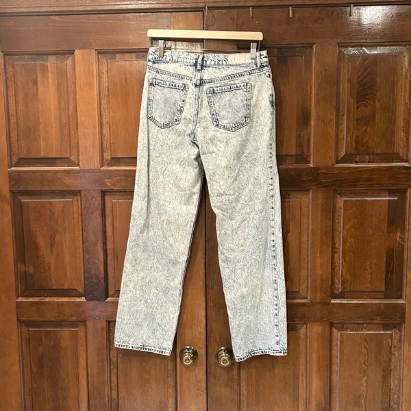 PacSun Women's Size 25 Acid Wash‎ Mom Jeans High Rise Straight Leg Denim - Image 3