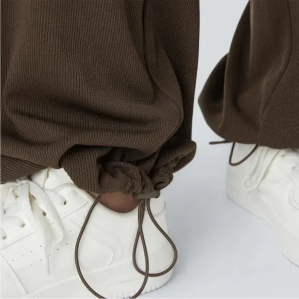 Halara Ribbed Frill Wide Adjustable Drawcord Pants Size XS New - Image 5