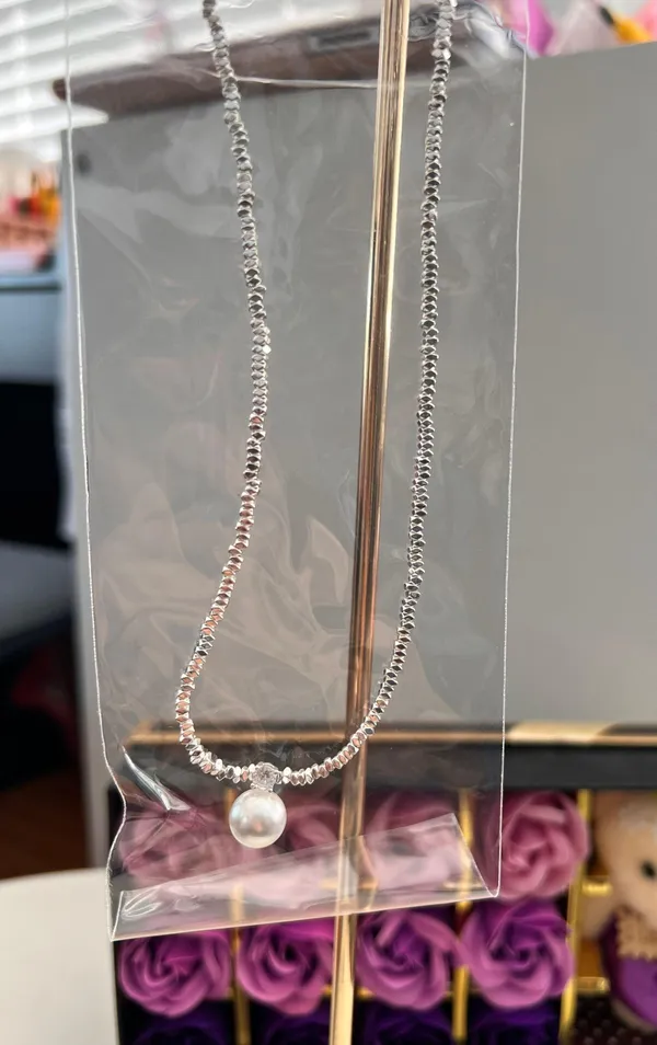 925 silver Pearl Necklace - Image 3