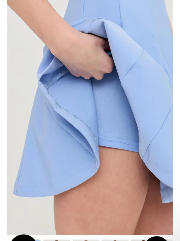 HYFVE Baby Blue Strapless Skort Dress with Built-In Shorts – Medium - Image 3