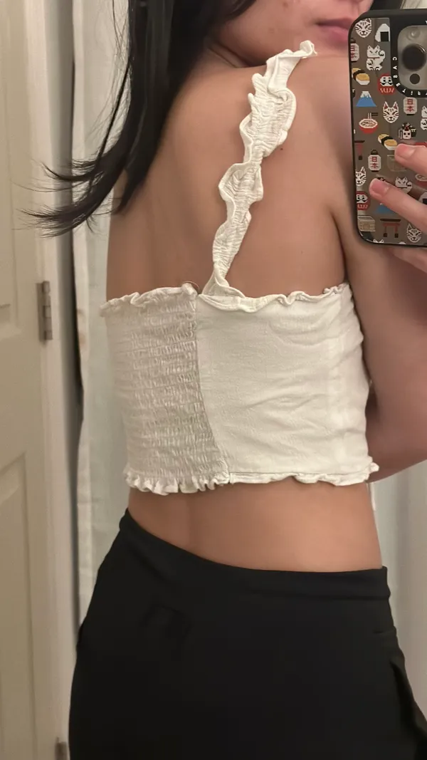 Tank Crop Top White Size XS - Image 2
