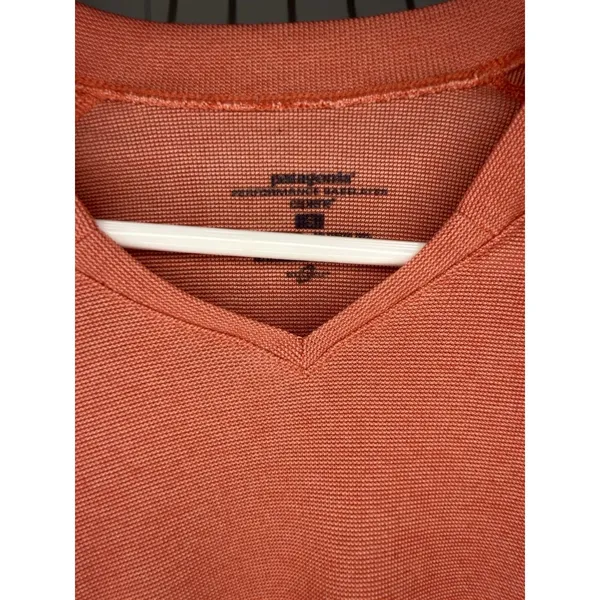 Patagonia Shirt Women’s Small Red Capilene Base Layer V Neck Long Sleeve Trail - Image 2