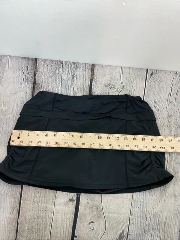 Lululemon Black Skort with shorts drawstring size 6 - Image 9