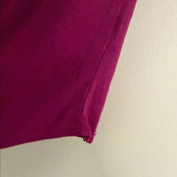 Garage Scoop Neck Ribbed Short Sleeve Tee in Burgundy - Image 4