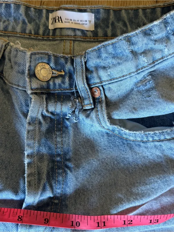 Zara Light Blue Straight cropped Jeans - Image 7