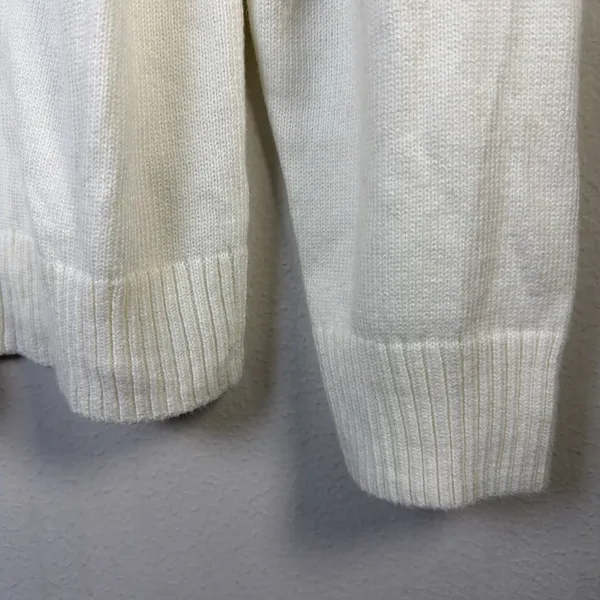 Talbots Sweater Ivory gold Women’s XL Fair Isle Nordic Pullover retro cabincore - Image 3