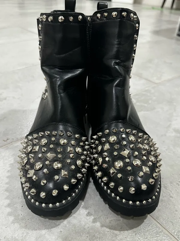 Studded Chelsea Boots Black Size 7 - Image 2