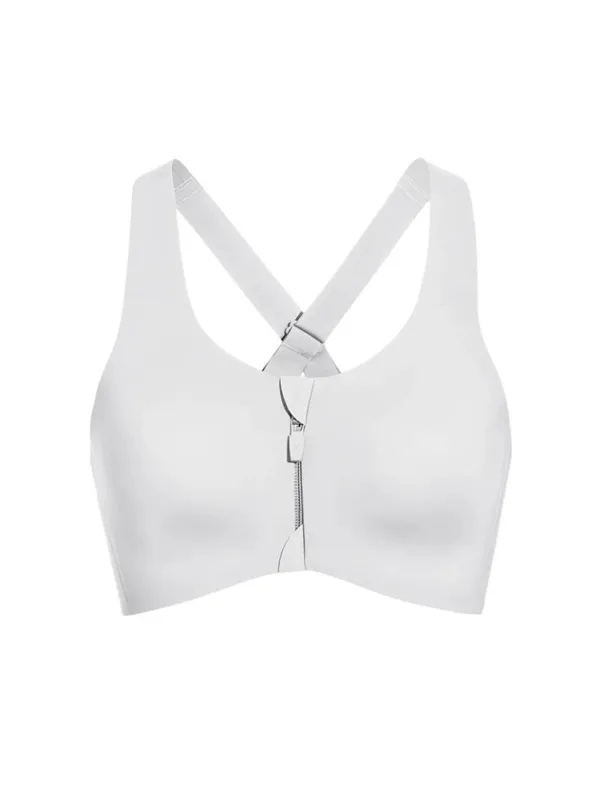 Knix Catalyst Front Zip Sports Bra White Size 5 (XL) High Impact Support Workout - Image 2