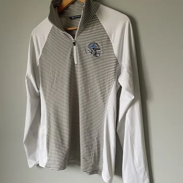 Cutter & Buck DryTec Forge Women's Detroit Lions Half Zip Athletic Top Size M - Image 4