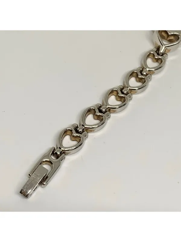 Advance vintage women’s watch hearts links bracelet 21mm quartz 6.5” running - Image 4