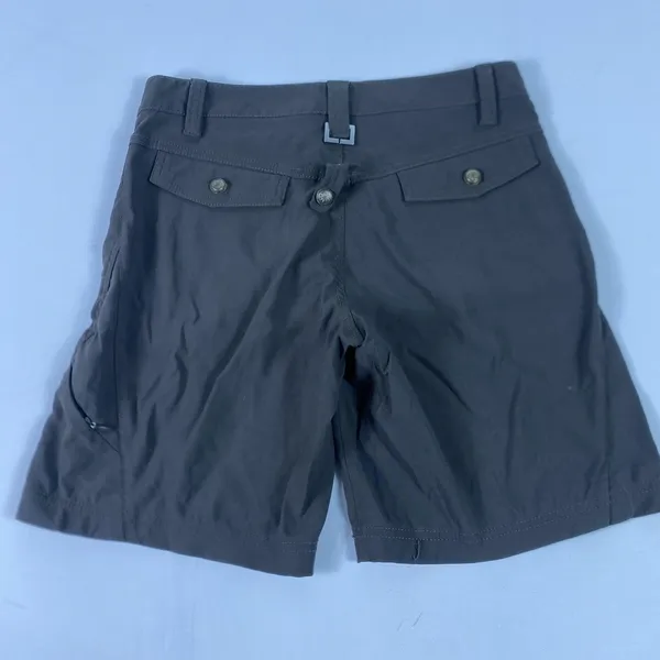 Athleta Shorts Womens 30 Brown Bermuda Utility Nylon Spandex Pockets Zip Closure - Image 2