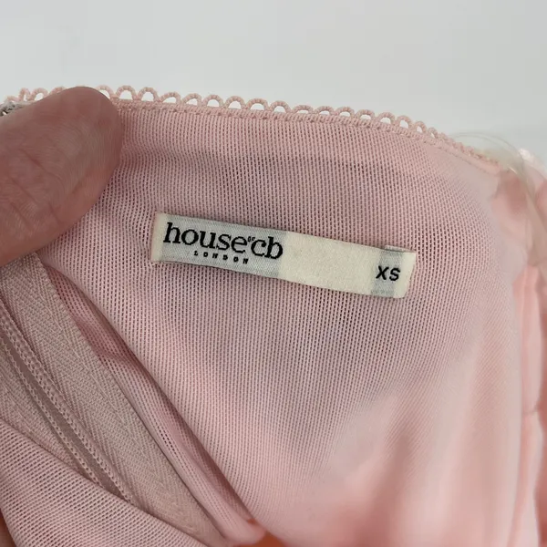 House of CB London Mini Dress XS Pink‎ Peach Ombre Bodycon Party Cocktail Sexy - Image 3