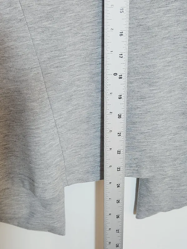 Lemon Tart Heather Gray Open Front Knit Cardigan Size Large - Image 7