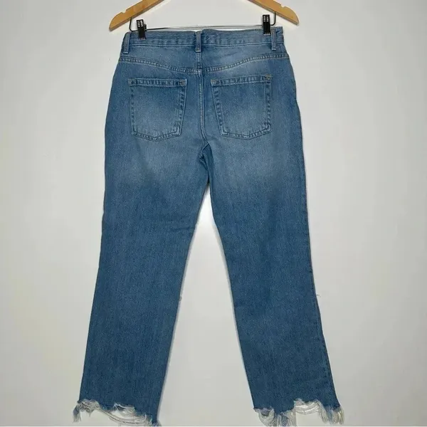 Free People Maggie Mid Rise Straight Leg Jeans in Aged To Perfection Size 27 - Image 8