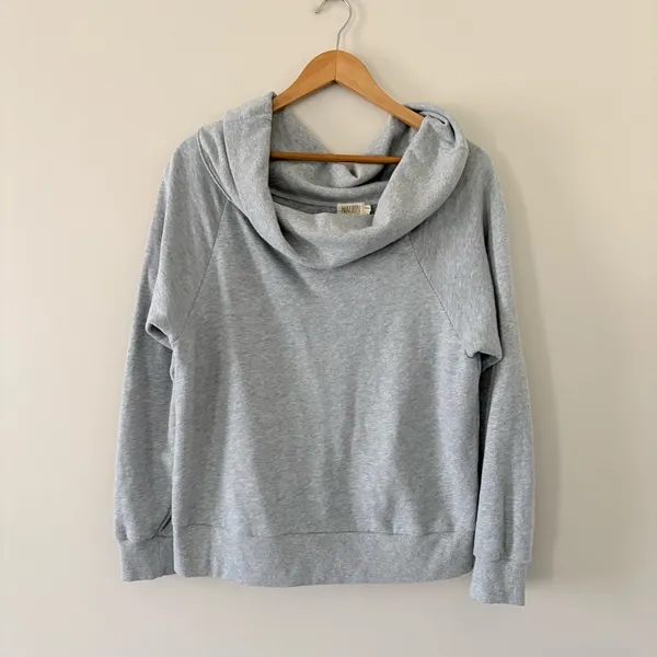 NATION LTD Barbie Off The‎ Shoulder Top Heather Grey Size Large 100% Cotton - Image 13