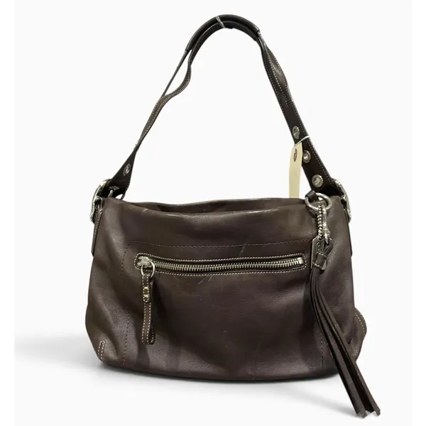 Vintage Coach Legacy East West 1417 Brown Leather Shoulder Bag Y2K Tassel - Image 2
