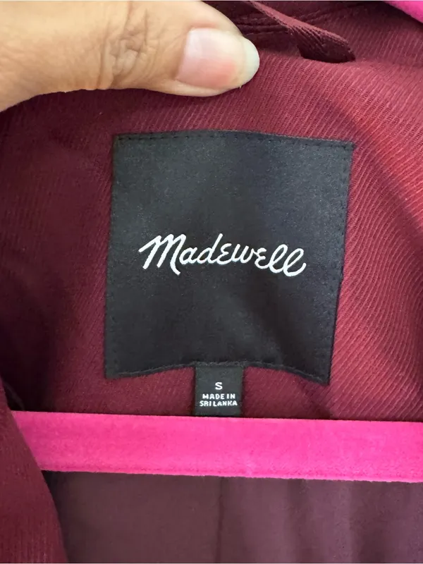 Madewell Caldwell Cabernet Oversized Double Breasted Blazer Size Small - Image 5