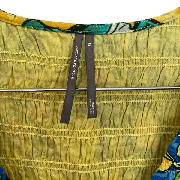 Anthropologie Peregrine Flutter Sleeve Maxi Dress In Fruit Motif XS - Image 11