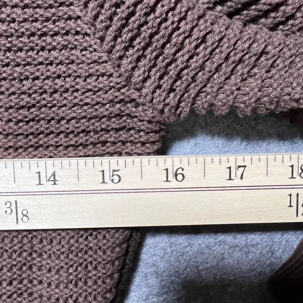 Y2K Guess‎ Brown Cotton Knit Cropped Cardigan Gold Button Scoop Neck L - Image 2