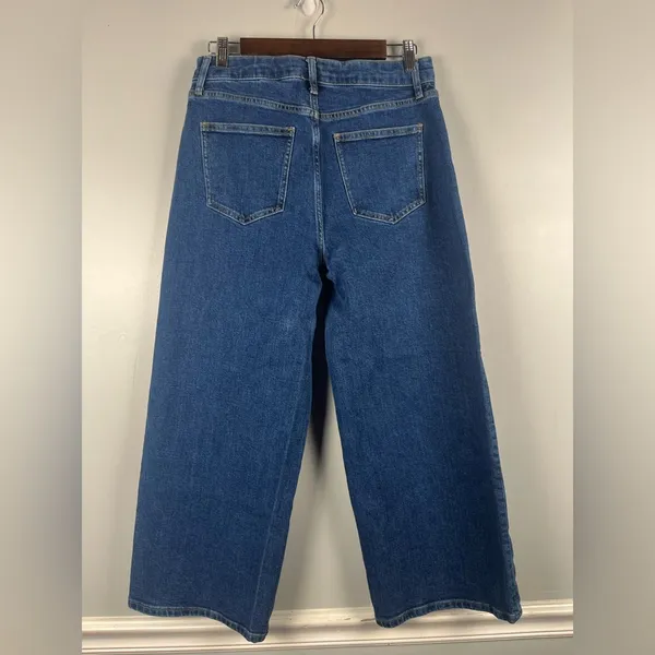 Boden Wide Leg Jean size 8 Button Fly Denim crop 24” inseam - Image 4