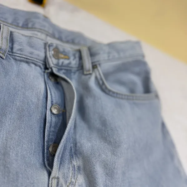 COS 34X31 Light Wash Facade Straight Leg Low Rise Jean Button Fly Baggy Y2K $139 - Image 4
