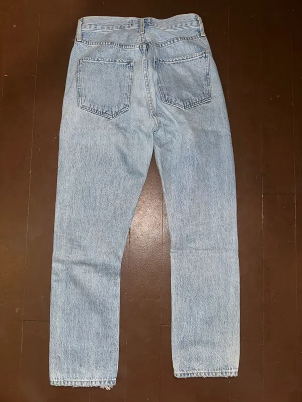 Agolde Light Blue Distressed Jeans - Image 5