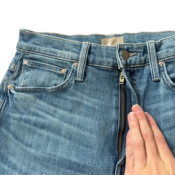 Mother The Ditcher Crop Jeans Boogie Down Blue Size 24 - Image 5