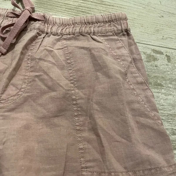 Cosmic Blue Love Purple Linen Drawstring Shorts - Image 2