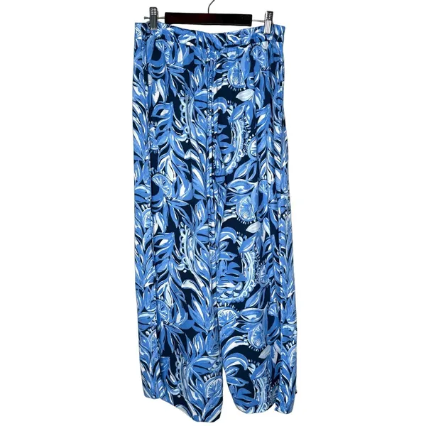 NWT Lilly Pulitzer M (8)‎ Avery Crop Palazzo Pants High Tide Beach Resort $118 - Image 5