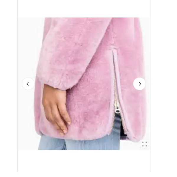 J.Crew Zip-Up Teddy Fleece Coat Jacket Purple Wisteria Cozy Scandi Soft Size S - Image 3