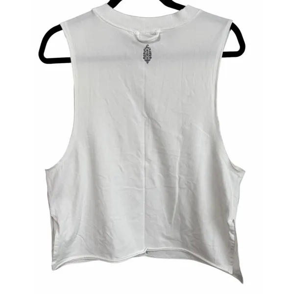 Free People Movement Hot Shot Muscle Tank Top White Women's Size Large - Image 2