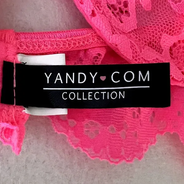 Yandy Pink Lace Two Piece Bra Panty Set - Image 7