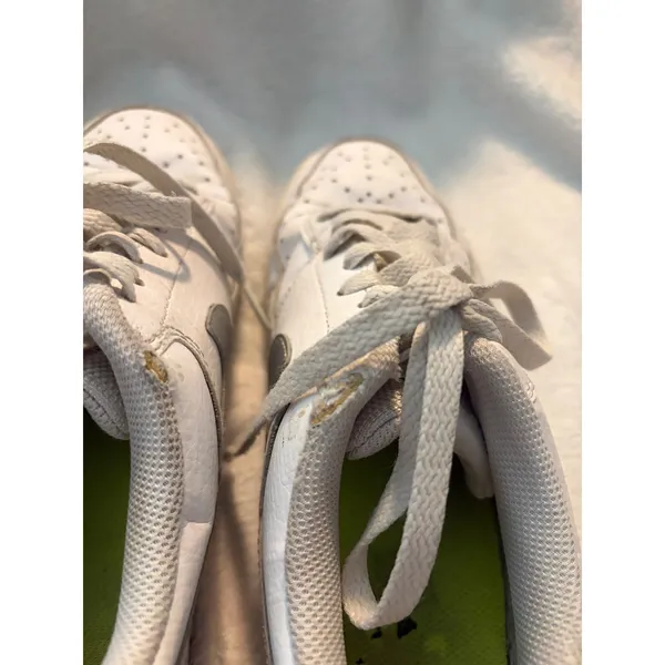 Nike Court Vision‎ Low Sneaker Basketball White Metallic Silver Women's Size 8 - Image 6