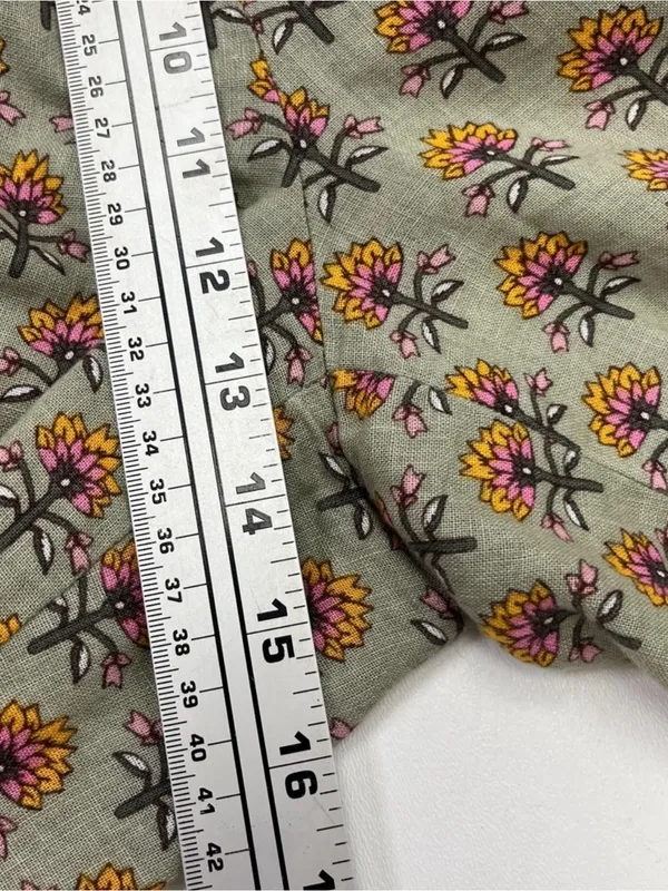 LOFT Beach Floral Linen Cotton Wide Leg Pants Large Petite LP - Image 6