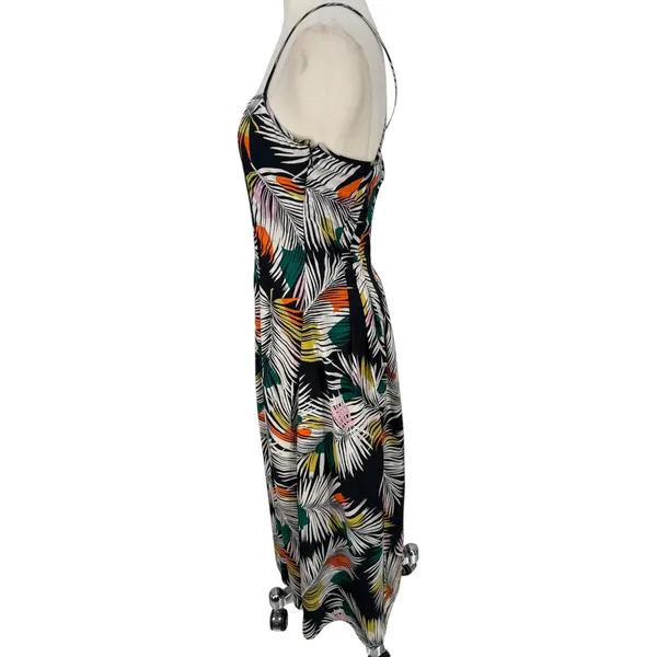 NWT Banana Republic Strappy Pintuck Maxi Dress Tropical Palm Leaf Print‎ Size 0 - Image 7