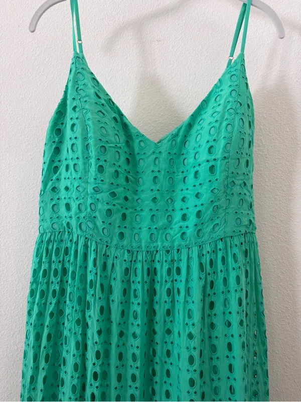 LILLY PULITZER Melody Maxi Dress In Gustavia Green Stripey Rayon Eyelet - Image 4