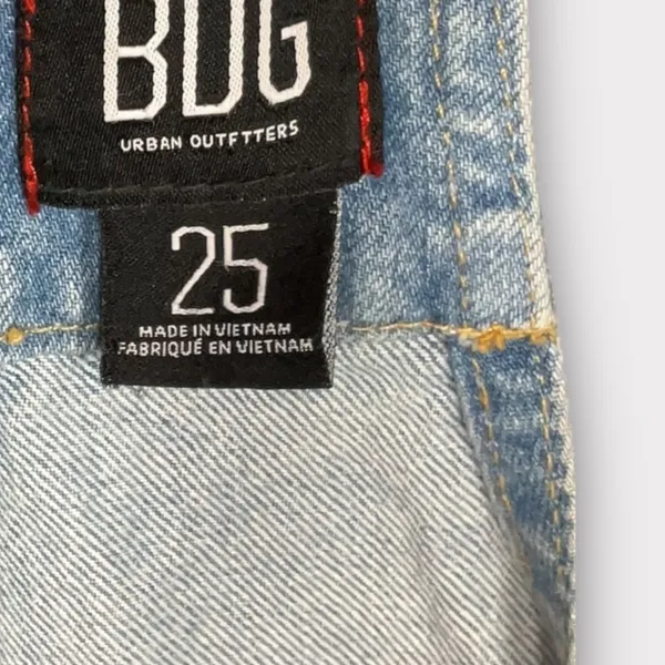 BDG Light Blue Denim Overall Shorts - Image 3
