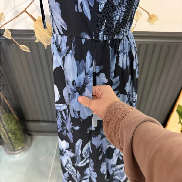 NWT Grace Karin Empire Waist Off Shoulder Floral Maxi Dress ~ Size M 💚🍄 - Image 6