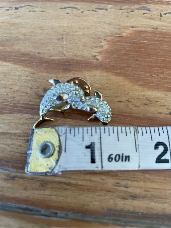 Swarovski Double Dolphin Pin - Image 6