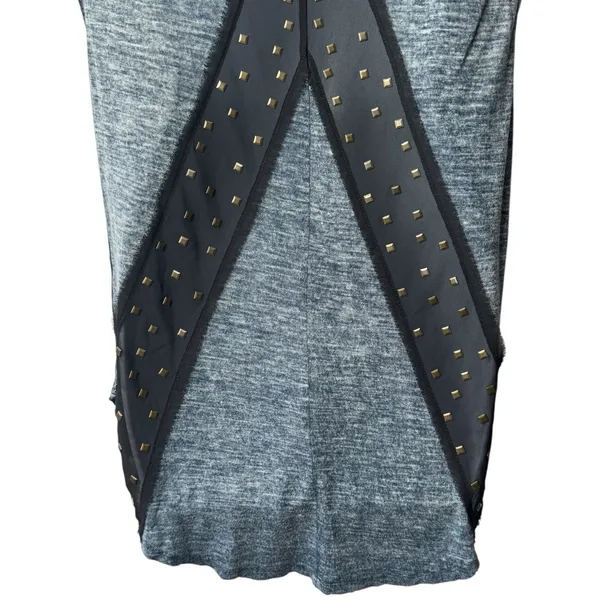 We The Free Studded Slub Jersey Tank Top Deep Blue‎ Black Rocker Grunge M - Image 7
