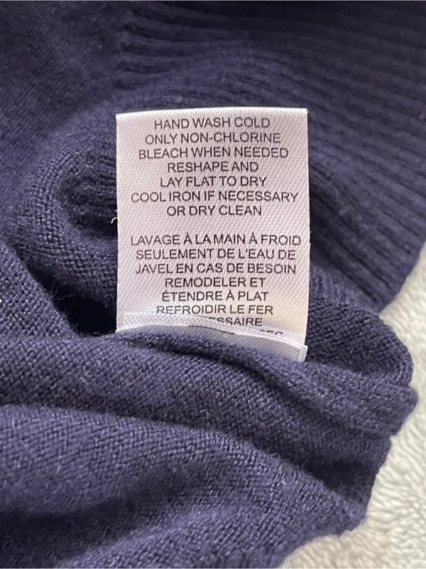 TRUTH Navy and Cream Striped Knit Polo Sweater XL preppy classic nautical fall - Image 4