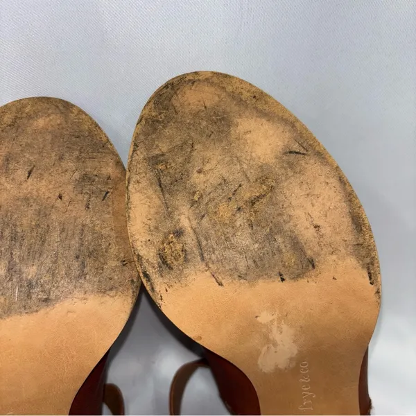 Frye & co sling back leather heels Brown Size 7.5 - Image 11