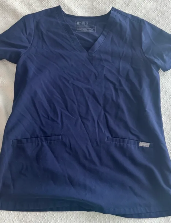 Figs Navy Technical Collection Short Sleeve Scrub Top | Size Small (S) - Image 2