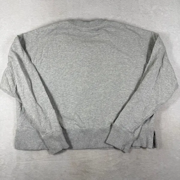 Vuori Womens Henley Pullover Sweatshirt Light Gray Organic Cotton VW296 Large - Image 10